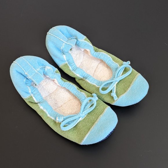 Acorn Shoes - Acorn Easy Spa Ballet Slippers for Travel Caribbean Green Aqua Women's Sz 8-9